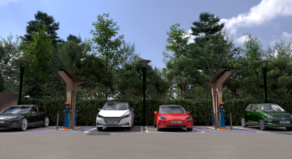 Osprey Charging to install 150 rapid electric vehicle charging hubs across the UK