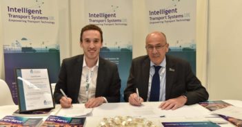 TRAFFEX 2023: ITS UK and IHE sign professional development partnership agreement Left to right – Max Sugarman, Chief Executive, ITS UK; Steve Spender, Chief Executive, IHE.