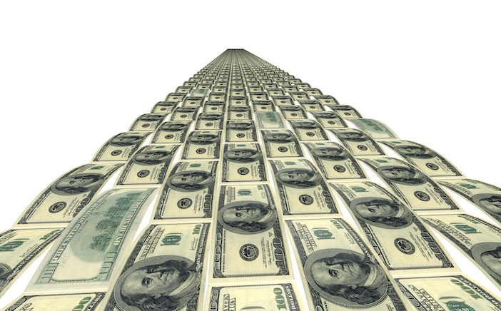 The Road painted into image of dollars