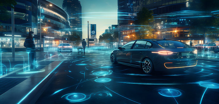 Future street scenario in a smart city